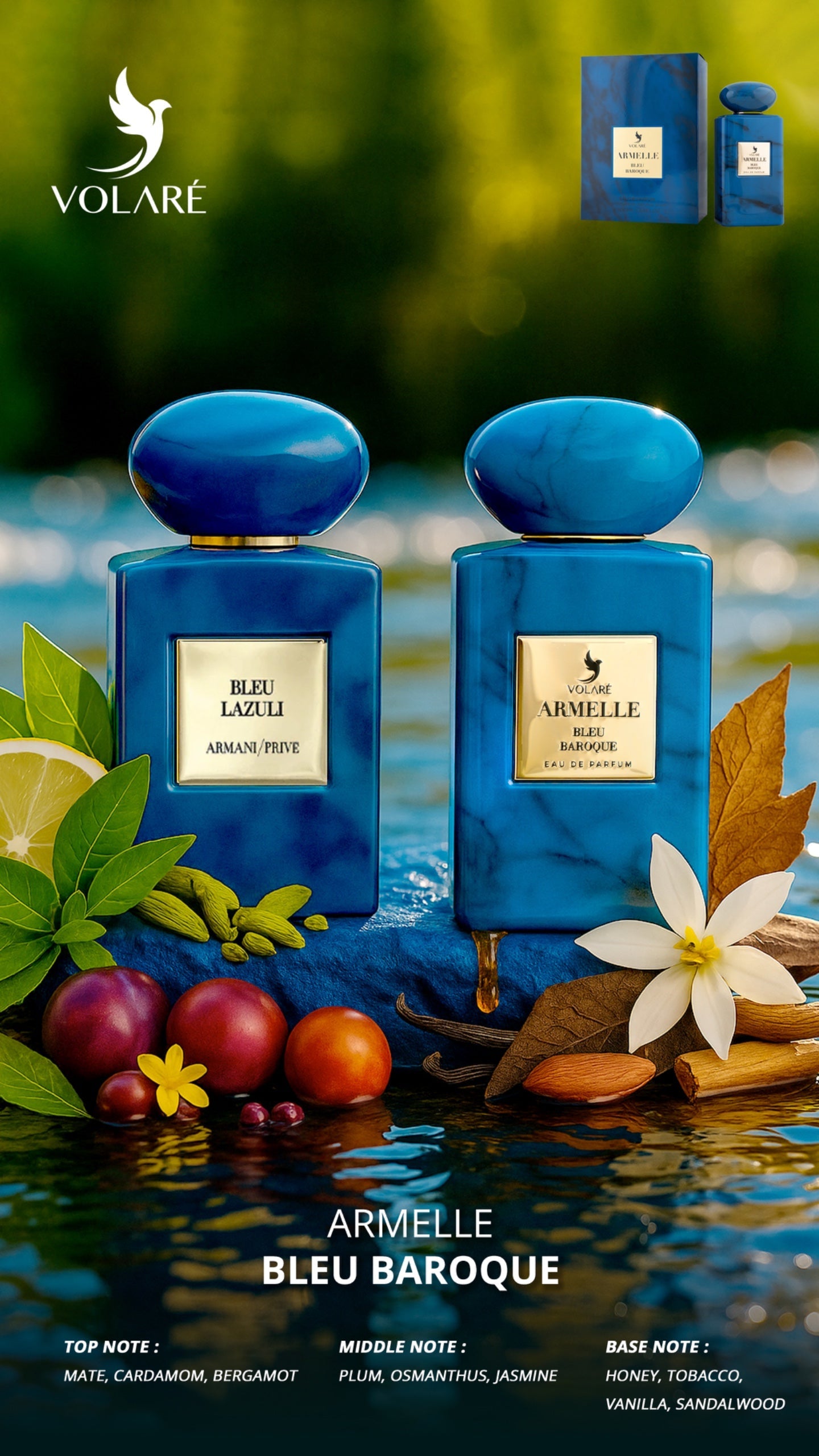 Armelle, Bleu Baroque