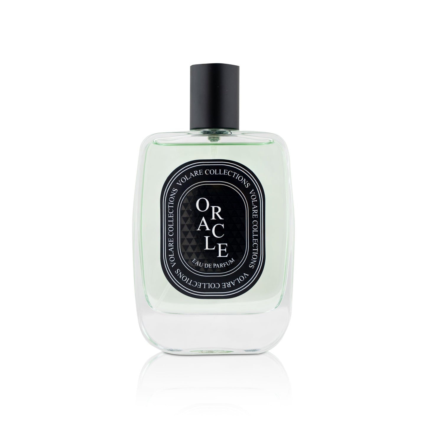 Perfume bottle labeled 'Oracle' on a white background